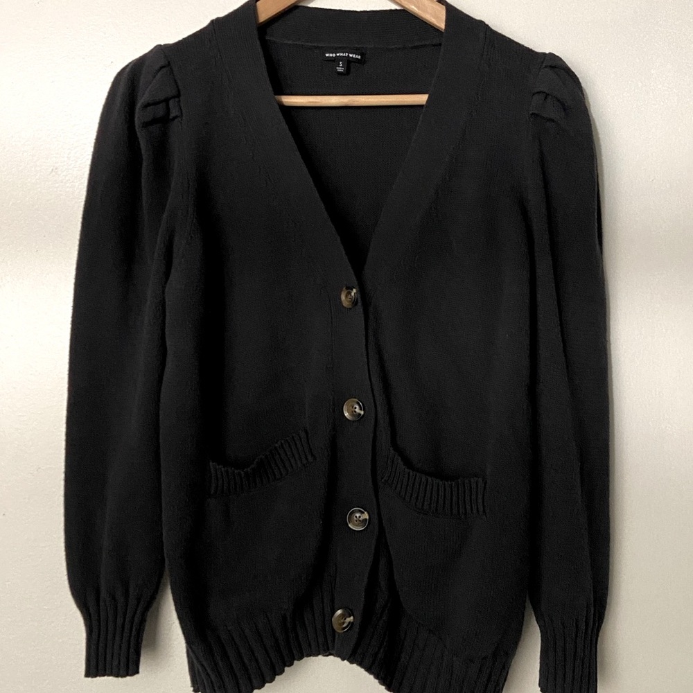 Who What Wear Puff Sleeve Cardigan